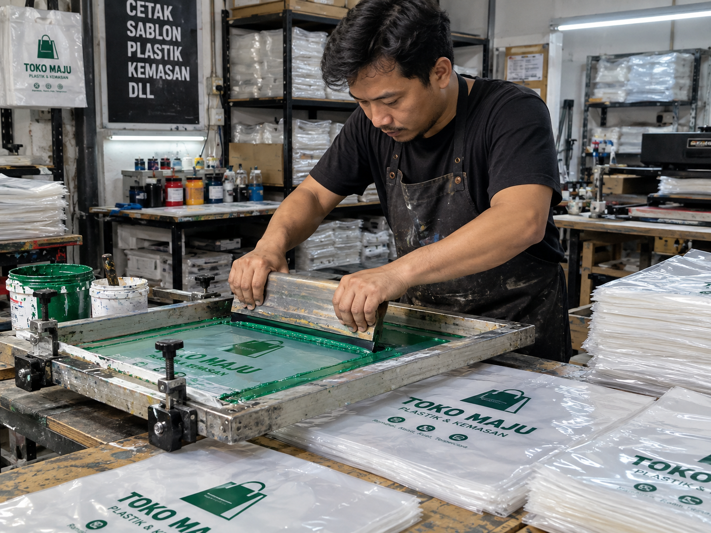 Jasa Sablon Plastik Custom untuk UMKM dan Brand